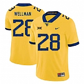 West Virginia Mountaineers 28 Elijah Wellman Yellow College Football Jersey Dzhi,baseball caps,new era cap wholesale,wholesale hats